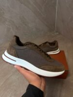Loro Piana Weekend Walk Brown Sheep Sneakers - Afbeelding 2