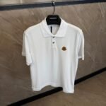 Moncler Polo Wit, Brown Logo
