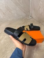 Hermes Chypre Brown / Black Sandals - Afbeelding 3