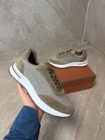 Loro Piana Weekend Walk Taupe Sheep Sneakers
