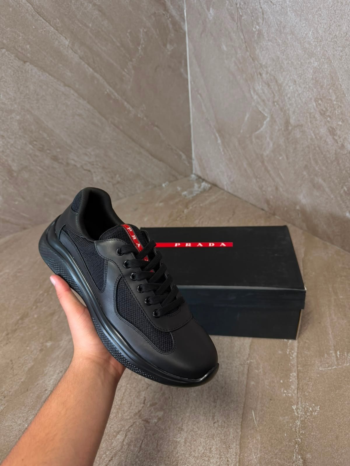 cups (1) Prada Cups Black on Black - Afbeelding 1