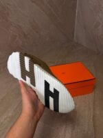 Hermes Bouncing Sneakers Brown White - Afbeelding 3