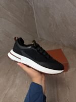 Loro Piana Weekend Walk Black Sneakers - Afbeelding 2
