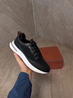 Loro Piana Weekend Walk Black Sneakers