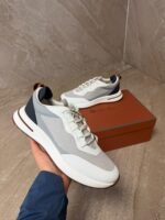 Loro Piana Weekend Walk Grey White Sneakers